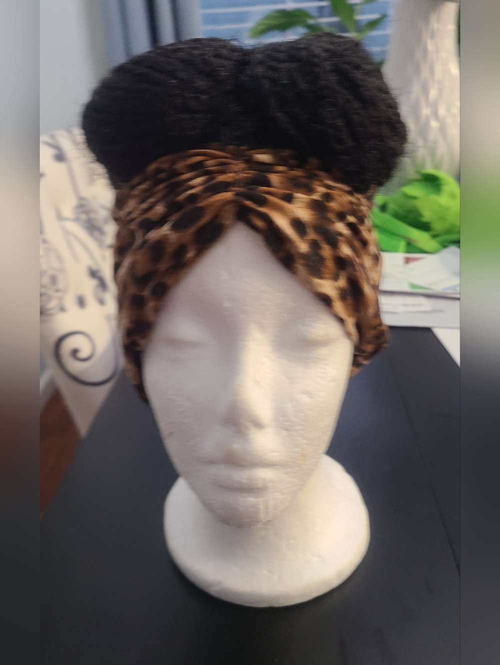 Braided Wig In Buns With Headband
